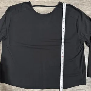 Members Mark Black Long Sleeve Active Tee Women's Size L Open Back‎ Detail thumbnail 12