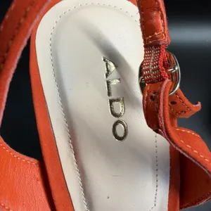 Aldo Stessy‎ slingback pointed-toe heels in a bright coral thumbnail 4