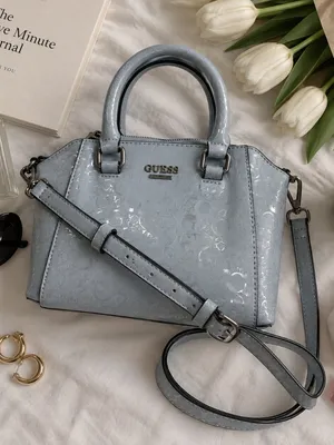 GUESS Kamri Mini Dome Satchel Light Blue Crossbody Shoulder Bag NWOT thumbnail 1