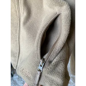 Cabelas Fleece Zip Jacket Brown Green Cozy Buttery Soft‎ Outdoor Granola Autumn thumbnail 8