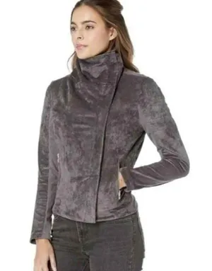 BlankNYC Faux Suede Zip Up Moto Jacket Size Medium thumbnail 4
