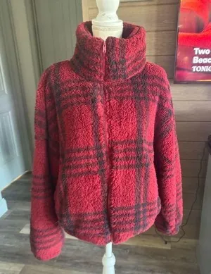 Sherpa fleece full zip jacket thumbnail 1