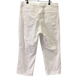 Nine West White Chrystie Stretch Denim Capri Jeans Womens Plus Size 14 thumbnail 5
