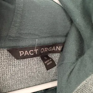 Pact Organic Two Tone Green Heather Full Zip Hooded Sweatshirt Jacket Small thumbnail 7