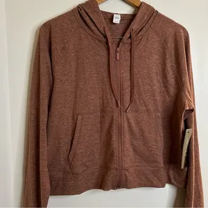 Yogalicious Lux Athletic Jacket Women’s size XL zip up hood pockets thumb holes thumbnail 1