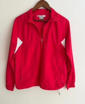 Vintage 2008 Nike Golf NikeFIT Storm Windbreaker Pullover Jacket Red White M thumbnail 1