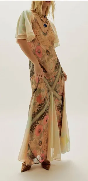 NWT Free People Celestial Nights Maxi Dress - fairy combo - small thumbnail 1