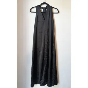 ANTROPOLOGIE Bishop + Young Camila Black Satin Twist Back Shift Dress Sz S NWT thumbnail 6