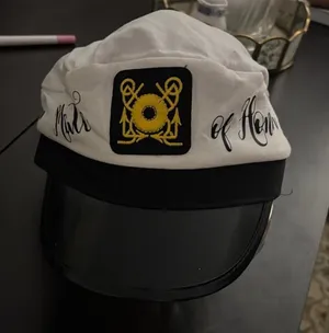 Nautical Cap with Yellow Embroidered Patch Mate of Honor bachelorette party thumbnail 1