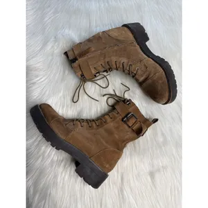 Sam Edelman Brown Suede Junip Combat Boots thumbnail 4