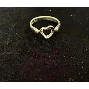 Costume silver plate open heart ring size 7.5 thumbnail 3