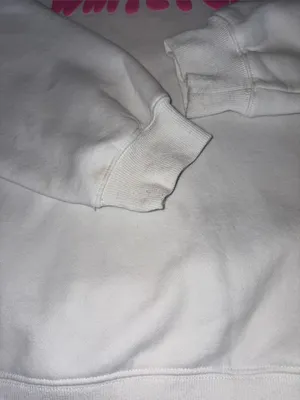White Fox Boutique White Crewneck Sweatshirt with Pink Logo thumbnail 4