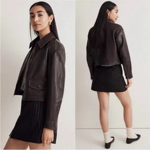 Skirt Wool-Blend Mini Pinstripe Italian Fabric Almost Black 12 NWT New thumbnail 3
