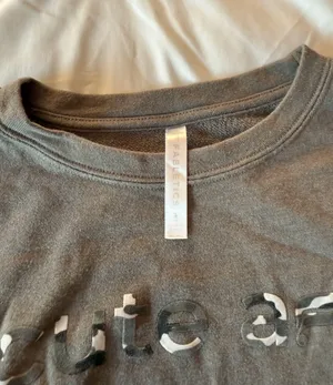 Grey Cute AF Crewneck Lightweight Sweatshirt Size Small thumbnail 3