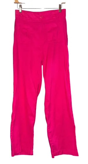 Nicole Miller Linen Blend Barbie Pink Pants Women's 6 Resort‎ Beach Lightweight thumbnail 1