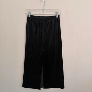 Y2k Black Philly California Velvet Floral Print Maxi Skirt thumbnail 5
