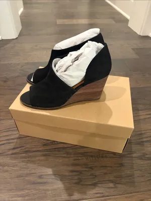 New In Box Lucky Brand Jaxy Open Toe Wedge Sz 7.5 thumbnail 9