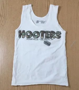 B16 Hooters Girl Military Camo Uniform Tank from Detroit MI Stretchy Size Xs thumbnail 1