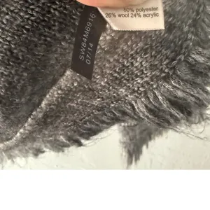 The Limited Scandal Collection Gray Fringe Knit Cardigan Sweater Wool‎ Blend thumbnail 6