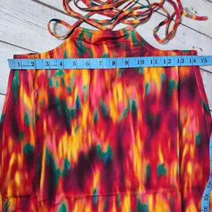 WeWoreWhat Cut Out Midi Skirt in‎ Fire Tie Dye Spicy Orange M NWT thumbnail 8