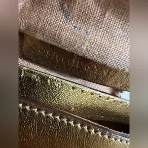 Fendi Gold Leather Selleria Villa Borghese‎ Satchel Shoulder Bag thumbnail 16