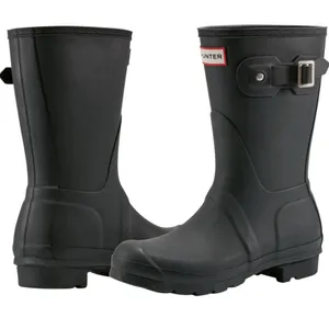 Hunter Women’s Original Short Black Rain Boots NEW Size 7‎ thumbnail 1