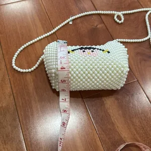 Beaded White Crossbody Bag‎ thumbnail 7