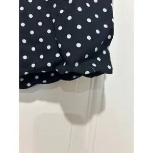 Anne Klein Women’s Sz 8 Blue White Polka Dot Chino Casual Summer Modest Shorts thumbnail 2