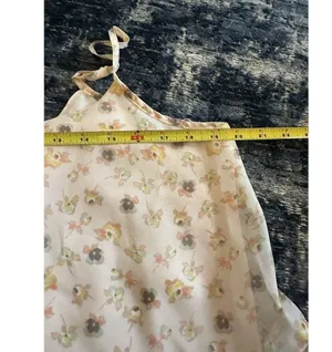 Lauren Conrad Layered Ruffle Floral Thin Straps Camisole Shirt Women’s Large thumbnail 7