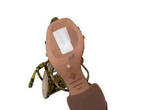 ANTONIO MELANI Yellow Snake Print Sandals Heels Size 7.5 NEW NWOB thumbnail 5