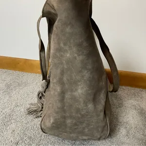 DV by‎ Dolce Vita Large Gray Taupe Fringe Hobo Bag thumbnail 6