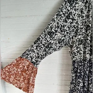 143 Story by Line Up Tiered Flowy Dress Long Bell Sleeve Floral Print M thumbnail 5