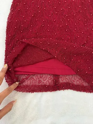 Windsor Red Beaded Mini Dress NWT Backless Strappy Bodycon Size Small thumbnail 7