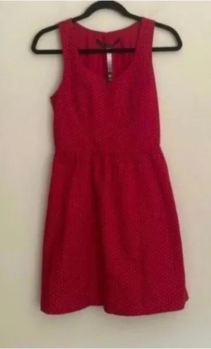 Kensie Ruby Red Sweetheart Neck Sleeveless Retro Embroidered Dress thumbnail 1