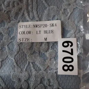 Naked Wardrobe The Statement Light Blue Floral Lace Mini Skirt Womens M thumbnail 8