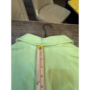Vintage Neto lime green Italian leather jacket by Size 4 Mod Retro Twee‎ thumbnail 12