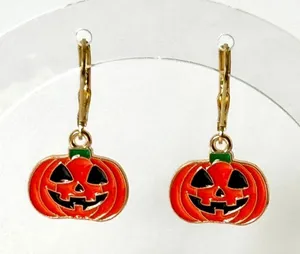 Halloween Pumpkin Earrings (709) 🎃 thumbnail 1