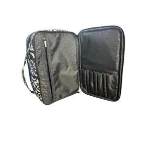 Vera Bradley Train Case Cosmetic‎ Makeup Bag Travel Organizer Black Paisley thumbnail 9