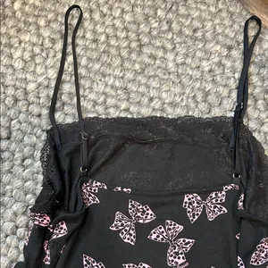 Victoria's Secret Heavenly by Black Pink Butterfly Two Piece Pajama Sleep Set thumbnail 10