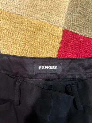 Express Black Skinny Mid Rise Ponte Knit Stretch Pants Slim Fit Size 4 thumbnail 2