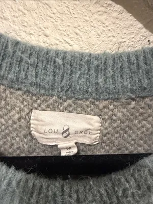 Lou & Grey Mountain Motif Crewneck in Light Blue, Beige & Cream thumbnail 2