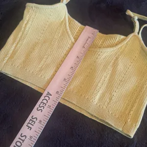 Free People Intimately Butter Yellow Brami Cami bralette crop tank‎ XS soft knit thumbnail 5