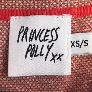 Princess Polly Retro Wavy‎ Knit Halter Cutout Mini Dress XS/S Red Blue Multi thumbnail 6