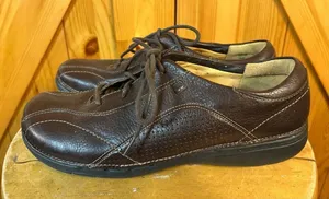 CLARKS UNSTRUCTURED Brown Leather Upper Lace Up Casual Shoe Sz 9.5 thumbnail 1