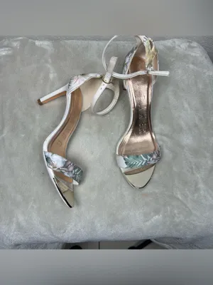 Ted Baker Woodland Floral Ankle-Strap Stiletto Sandals in Blush Pink SZ:39/8.5 thumbnail 4