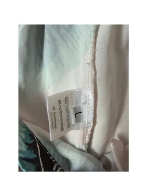 SAPJON L Pink & Green Leaf Print Pajama Set Size L thumbnail 6