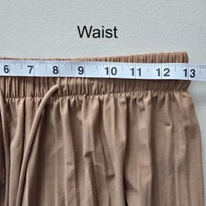 Brown Wide Leg Accordion‎ Beach Resort Flowy Vacation Lock & Love Pants Small thumbnail 6