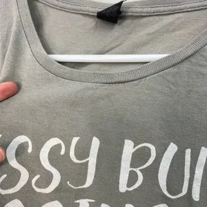 Anvil women’s gray white‎ relaxed short sleeve coffee mom cotton casual tshirt L thumbnail 5