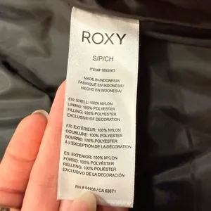 Roxy Womens Black Quilted Grid Puffer Jacket Funnel Neck Full Zip Sporty Sz S thumbnail 7