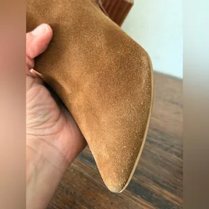 Steve Madden Idonia Boots Womens Size 9 Brown Cognac Suede Ankle Block Heel thumbnail 15